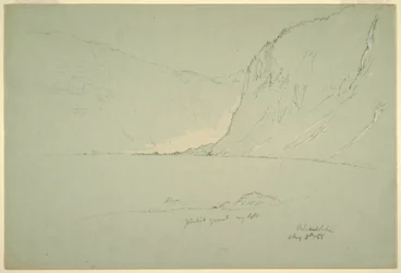 Dibujo, Paisajes cerca de Austria, 5 de agosto de 1868